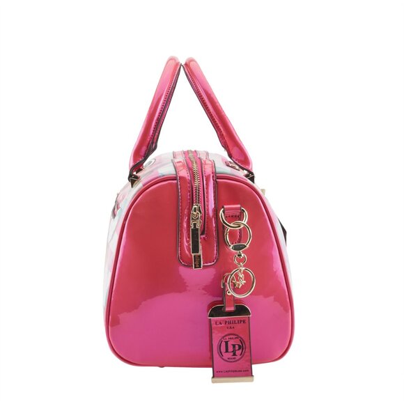La Philipe Handbag "Pink In Beauty" 100% Vegan Leather, Hand Designed - Picture 4 of 5